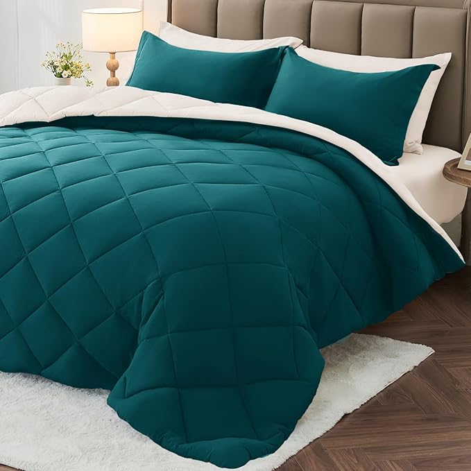 MUXHOMO 5 Pieces Twin Comforter Set, Reversible Bed in a Bag Twin Size by MUXHOMO