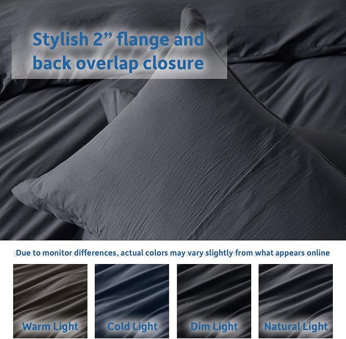 Nestl Dark Grey Duvet Cover Full Size - Image 8