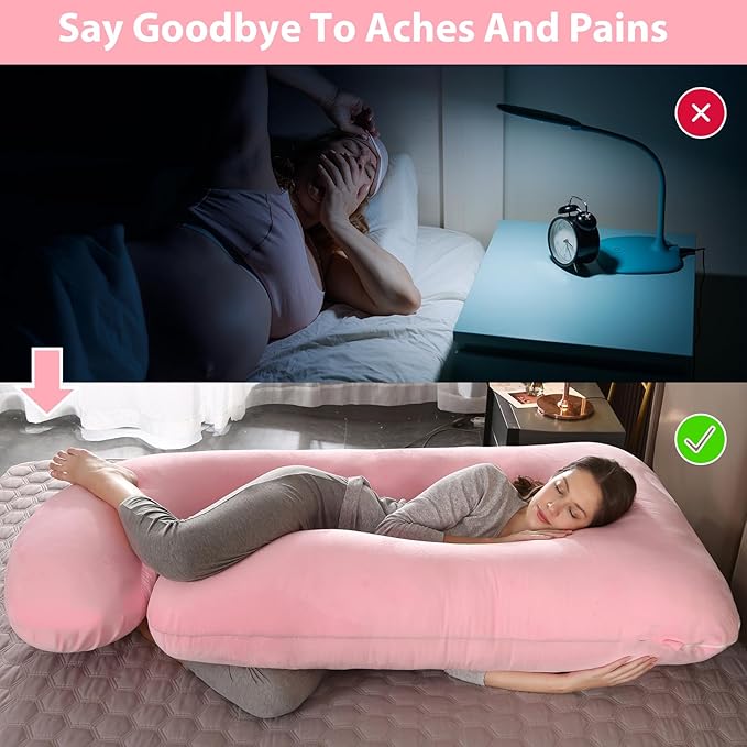 BATTOP Pregnancy Pillows for Sleeping- U Shaped Full Body Maternity Pillow - Image 5