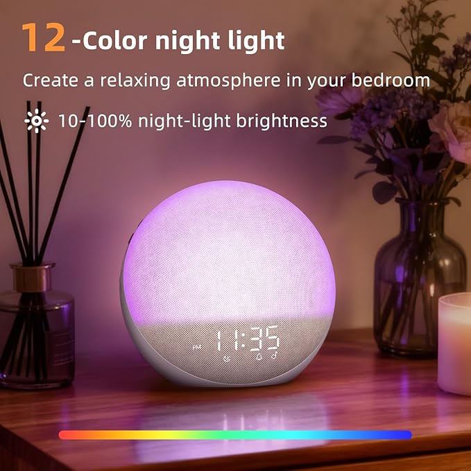 Sunrise Alarm Clock White Noise Machine: Natural Wake Up Light - Image 9