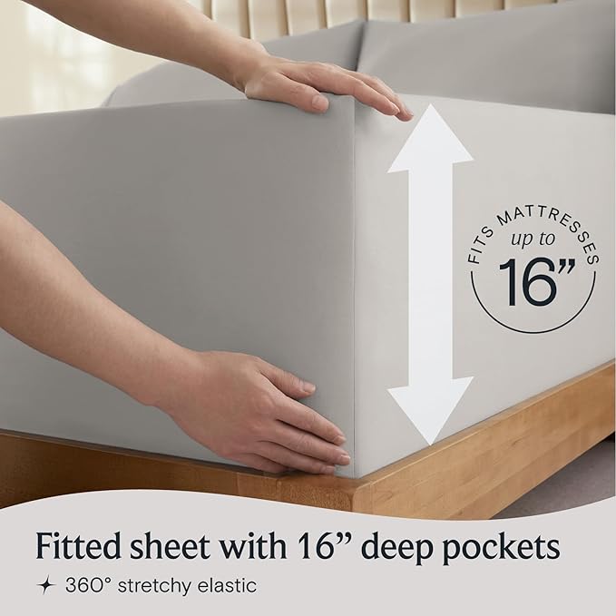 LuxClub 4 PC King Sheet Set, Breathable Luxury Bed Sheets, Deep Pockets 18" - Image 6