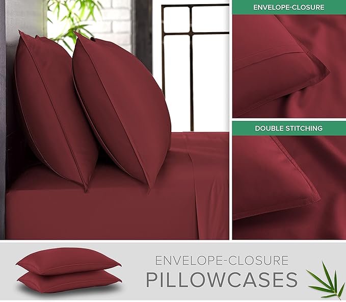 Pure Bamboo Queen Sheets, Genuine 100% Organic Viscose Derived from Bamboo Bed - Image 3