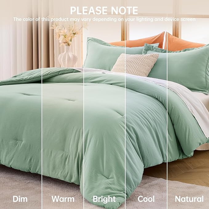 MUXHOMO King Size Comforter Set, All Season Ultra Soft Down Alternative Bedding - Image 9