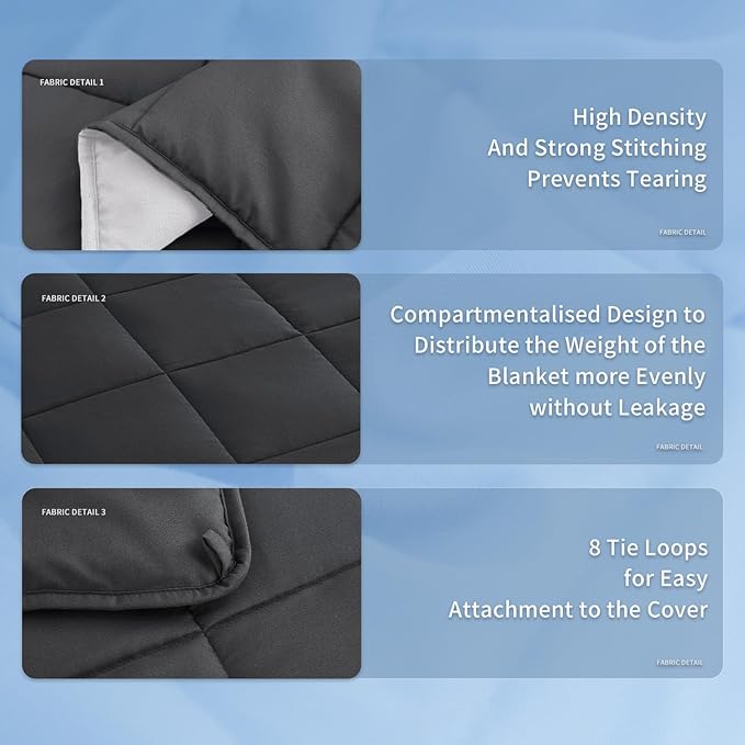 Topcee Weighted Blanket Soft Cooling Heavy Blanket Sleeping, Apply to 190-210 - Image 7