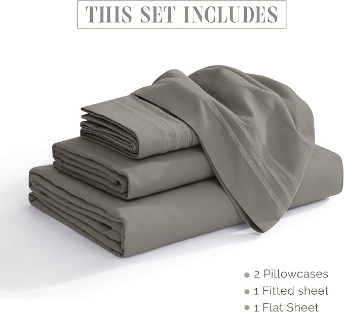 Elegant Comfort Luxurious 1500 Premium Hotel Quality Microfiber 4-Piece Sheet - Image 3