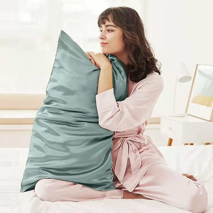 100% Mulberry Silk Pillow Case for Hair and Skin Made in USA, 22 Momme King - Image 2