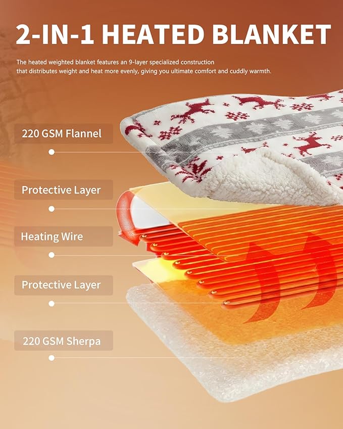 Homemate Electric Heated Blanket Queen Size - Image 6
