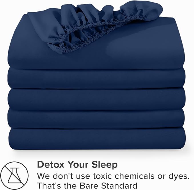 Bare Home 5-Pack Fitted Bottom Ultra-Soft Sheets King - Image 7