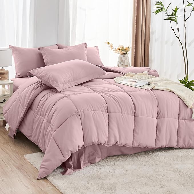 JOLLYVOGUE Queen Comforter Set, Ultra-Soft Bed in a Bag Queen Size 7 Pieces - Image 8