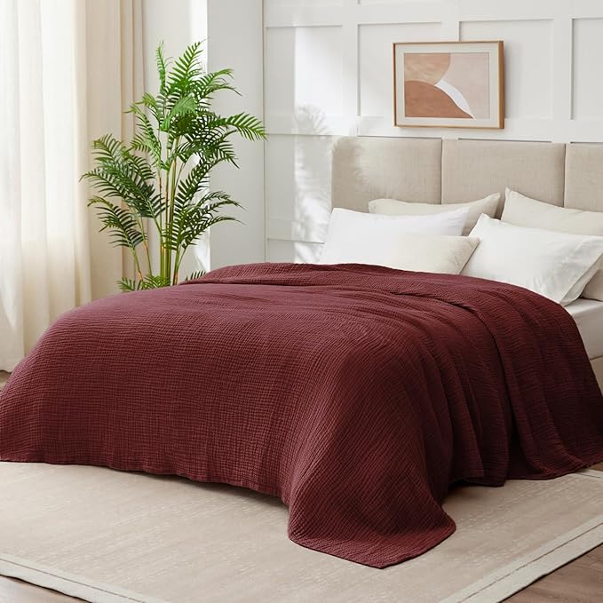 100% Cotton Muslin Blanket Large 50"x 70", 6 Layers Breathable and Lightweight - Image 8