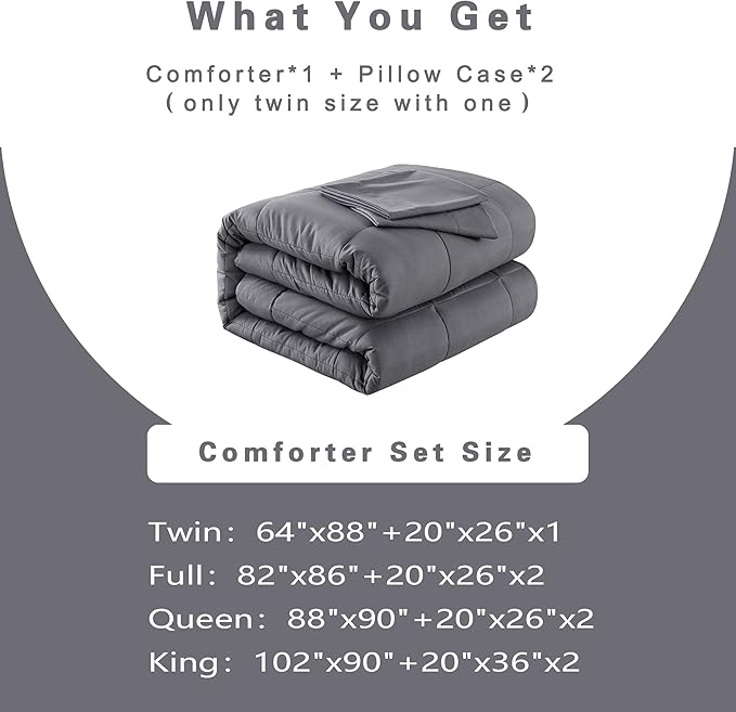 DOWNCOOL King Size Comforter Set -All Season Bedding Comforters Sets - Image 6