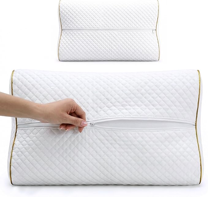4-Layer Queen, Contour Pillow, Side and Back Sleepers, Orthopedic, Neck Support - Image 2