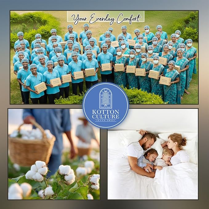Kotton Culture 3 Pc Queen Size Duvet Cover Set- 100% Egyptian Cotton Sateen 600 - Image 8