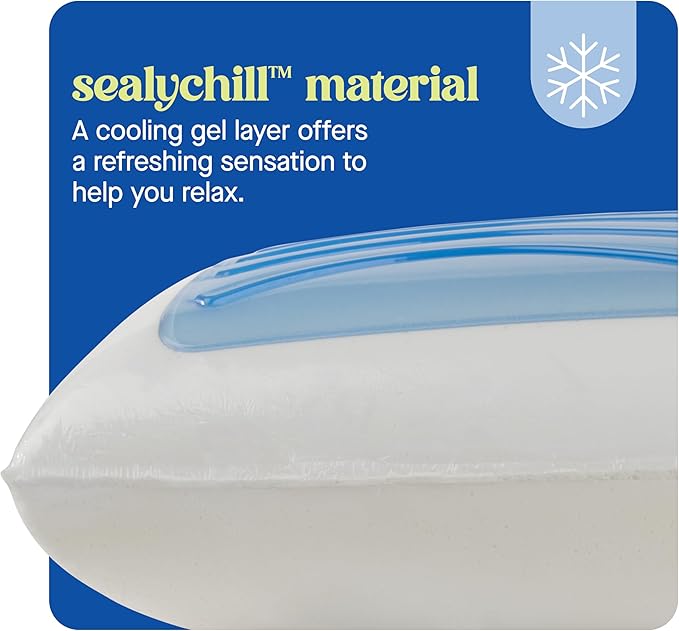 Sealy Dreamlife Standard Size Memory Foam Cooling Pillow - Image 8