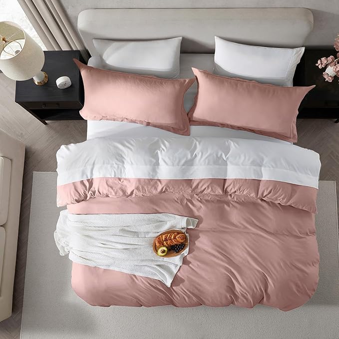 Nestl Blush Pink California King Duvet Cover Sets - Image 5
