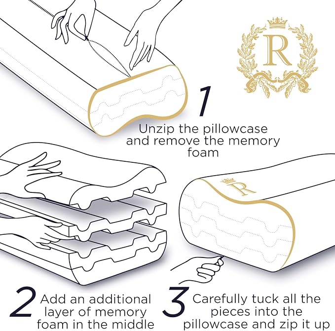 4-Layer King, Contour Pillow, Side Sleeper Pillow, Orthopedic Pillow, Neck - Image 7