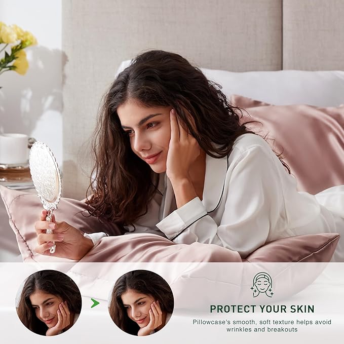 Love's cabin Satin Pillowcase Set of 2 Standard Size 20x26, Cooling Pillow - Image 2