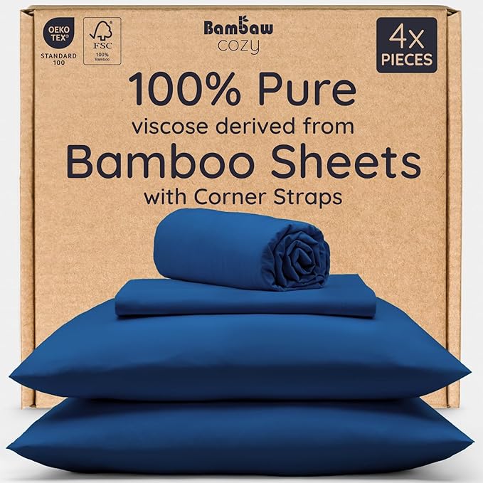 Bambaw King Sheets Set 4pcs – 100% Viscose Derived from Bamboo Sheets King Size by Bambaw
