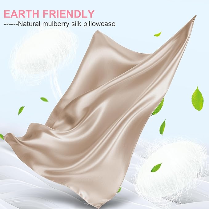 Silk Body Pillow Cover with Zipper, Mulberry Silk Pillow Cases Body Size - Image 2