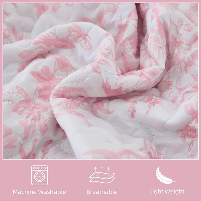 WONGS BEDDING Quilt Queen Size, Botanical Quilt - Image 5