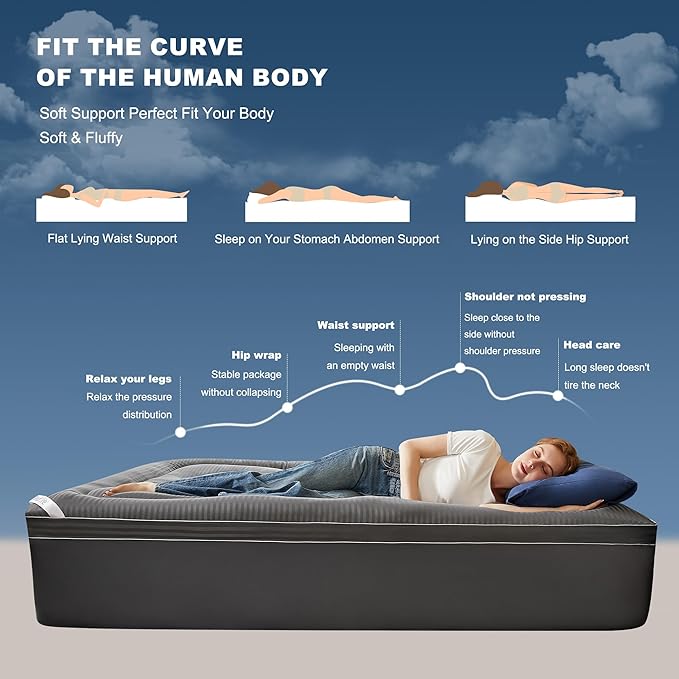 BEDLORE Twin Mattress Topper, Thick Pillow Top Pad - Image 3