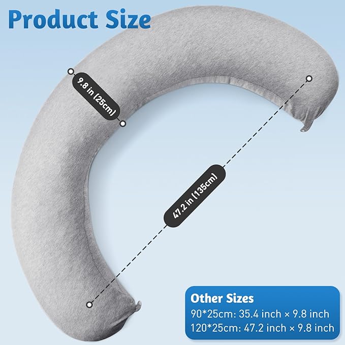SweetSlubr Pregnancy Pillows for Sleeping, C-Shaped Maternity Pillow for - Image 2