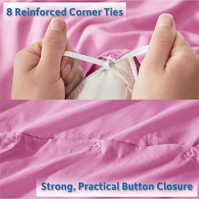 Nestl Light Pink California King Duvet Cover Sets - Image 4