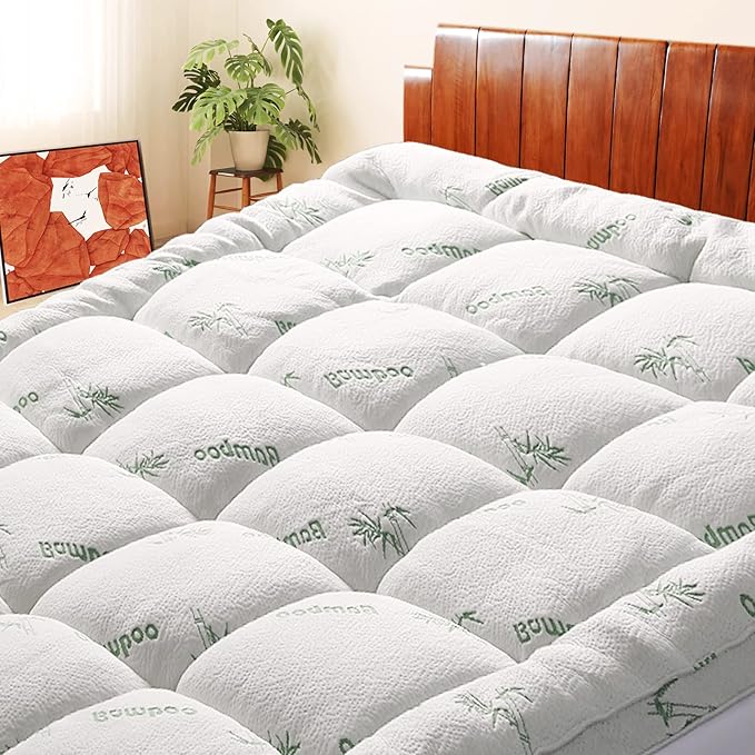 Mattress Topper Short Queen RV Size, Cooling Extra Thick Breathable Viscose by SakuraHome