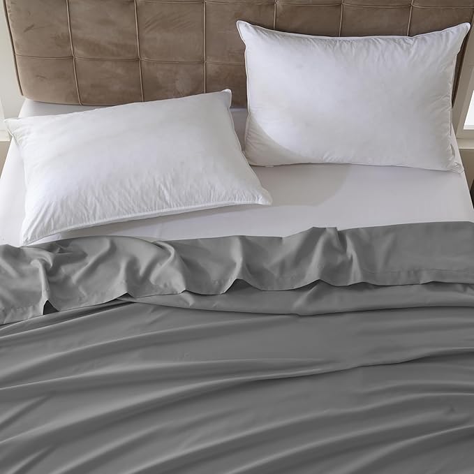 ZPECC Twin Flat Sheet Only 1 Pack, Durable Dark Gray Top Bed Sheets - Image 7