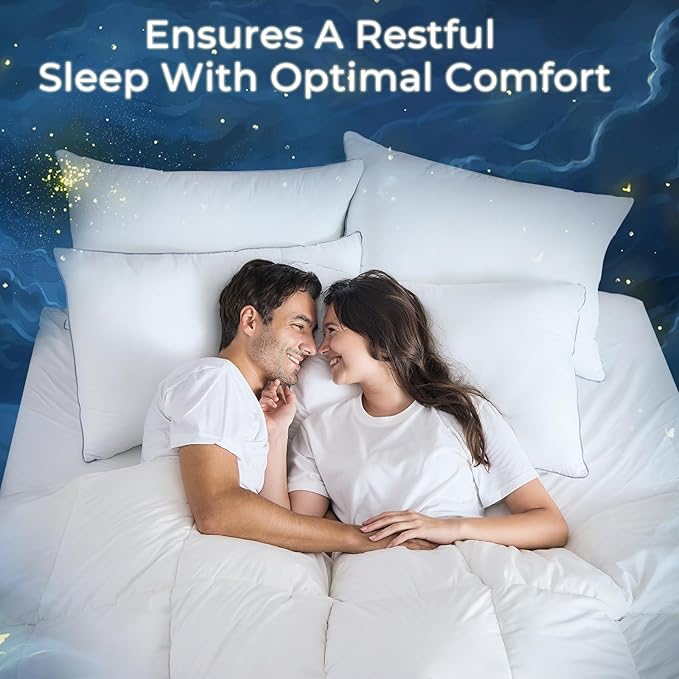 Sasttie Pillows Standard Size Set of 4, Full Size Bed Pillows - Image 7
