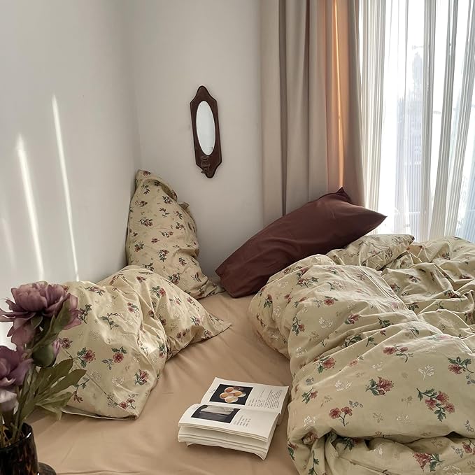 mixinni Vintage Floral Duvet Cover Twin XL Size - Image 2