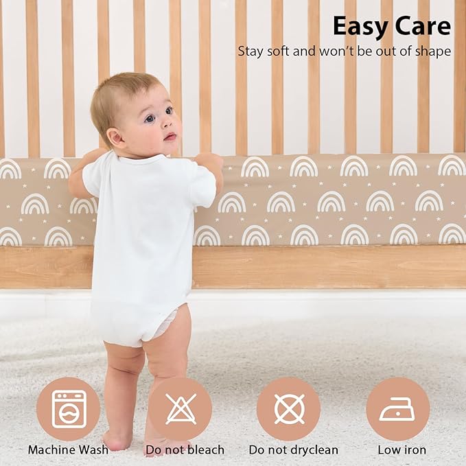 Baby Crib Sheets for Boys and Girls, 3 Pack Fitted Toddler Bed Sheets Neutral - Image 7