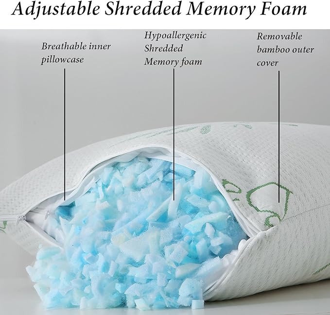 HOXXME Body Pillow for Adults Shredded Memory Foam Long Full Body Pillow for - Image 2