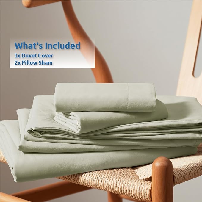 Nestl Light Sage California King Duvet Cover Sets - Image 9