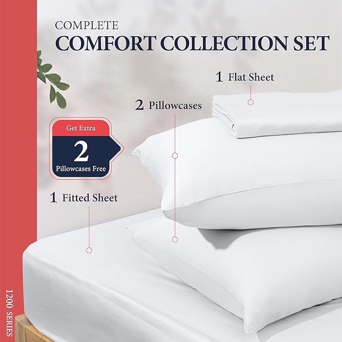 100% Egyptian Cotton King Size Sheets Set - Image 3