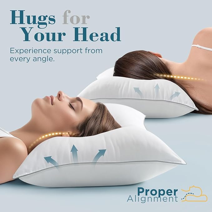 viewstar Bed Pillows King Sizes Set of 2, Hotel Quality Cooling Down - Image 6