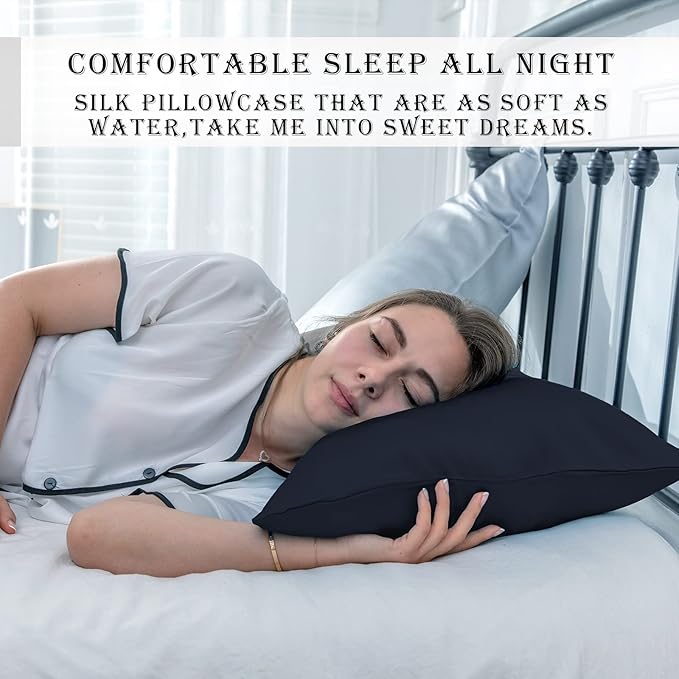 Silk Pillow Cases 2 Pack Soft Breathable and Sliky King Size Pillow Cases Set - Image 6