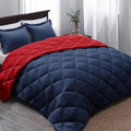 Basic Beyond Queen Navy and Red Comforter Set by BasicBeyond