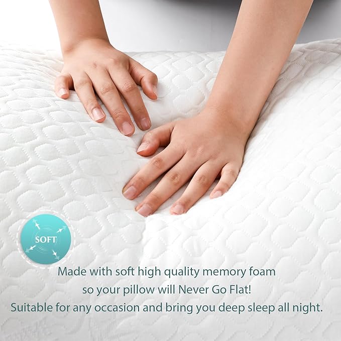 Rainmr Extra Long Body Pillow Memory Foam 180x50cm – Firm King Size Body Pillows - Image 5