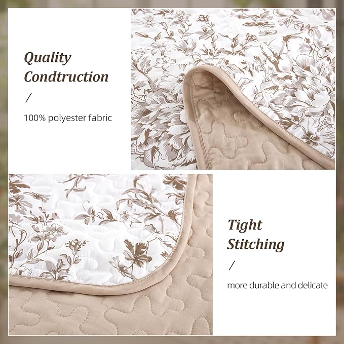 WONGS BEDDING California King Quilt Sets, Botanical Quilt - Image 4
