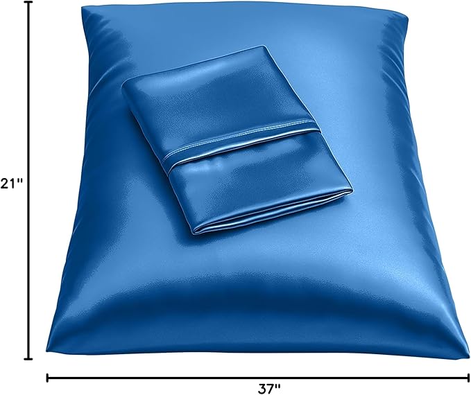 BLISSFORD Royal Blue Satin Pillowcase - Image 10