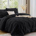 Sasttie California King Comforter Set, 7-Piece Bed in a Bag, Pintuck Bedding by SASTTIE