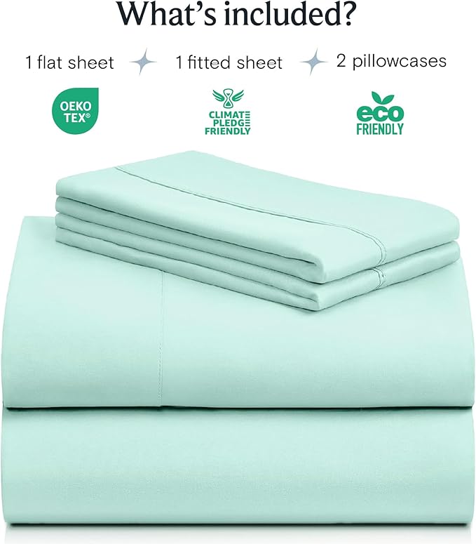 LuxClub 4 PC Sheet Set Bed Sheets Deep Pockets 16" Eco Friendly Wrinkle Free - Image 2