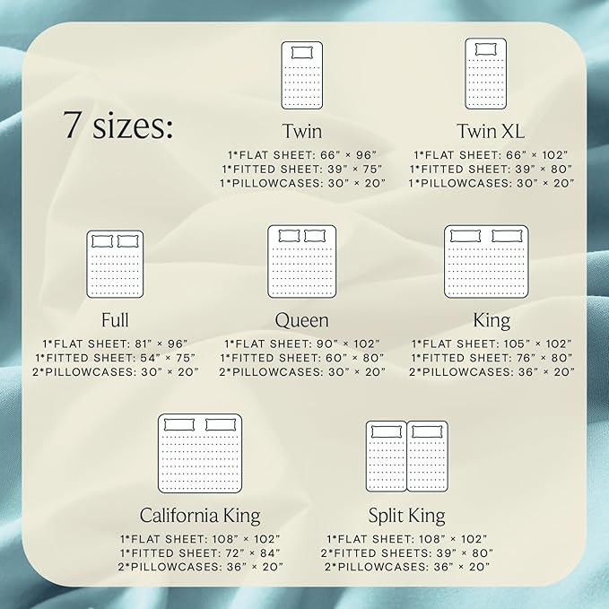LuxClub 4 PC Full Size Sheet Set Deep Pockets 18" Wrinkle Free Cooling Sheets - Image 4