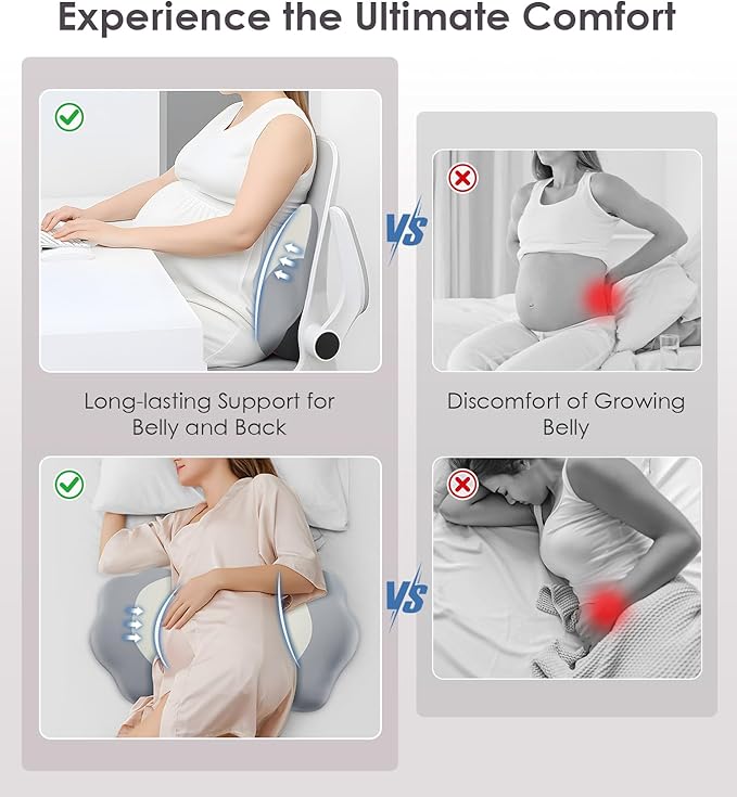Pregnancy Pillows for Sleeping, Memory Foam Maternity Pillow Support for Back - Image 3