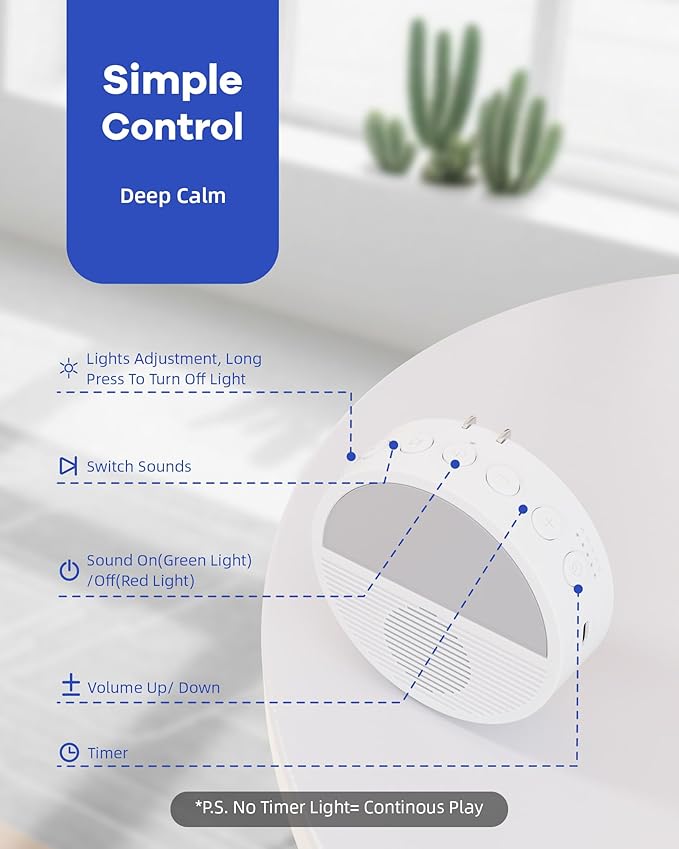 Wall Plug in White Noise Sound Machine - Image 8