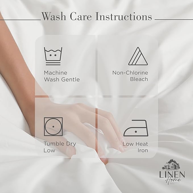 Linen Home 100% Cotton Percale Sheet Set Pack of 2, King Size, Deep Pocket - Image 5