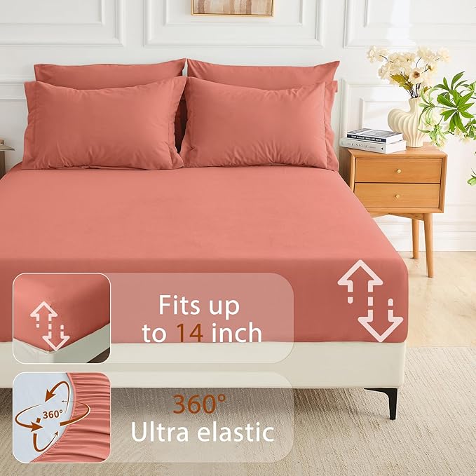 MUXHOMO 7 Pieces King Comforter Set, Soft Bed in a Bag King Size, All Season - Image 6