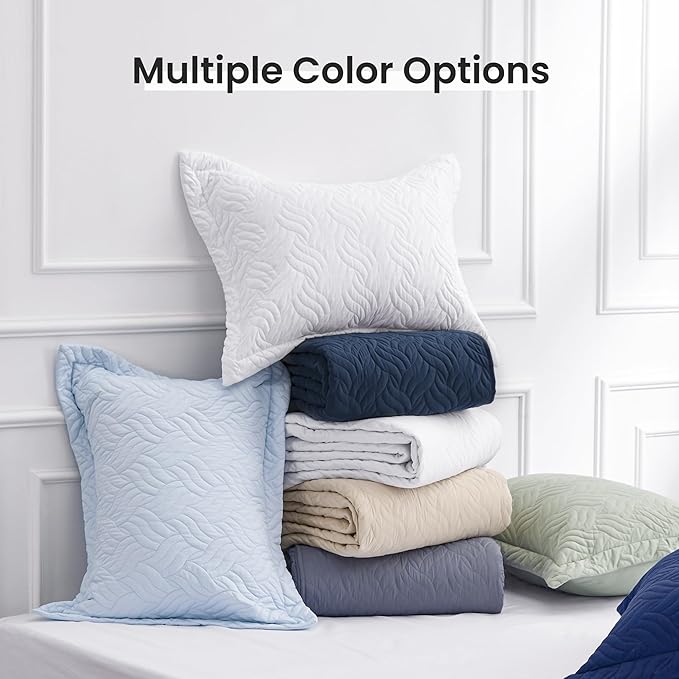Love's cabin King Size Quilt Set Navy Blue Bedspreads - Image 8