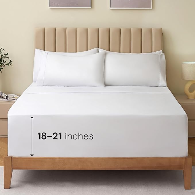 LuxClub 3 PC Sheet Bed Sheets Deep Pockets 18" Wrinkle Free Kids Fitted Sheets - Image 8